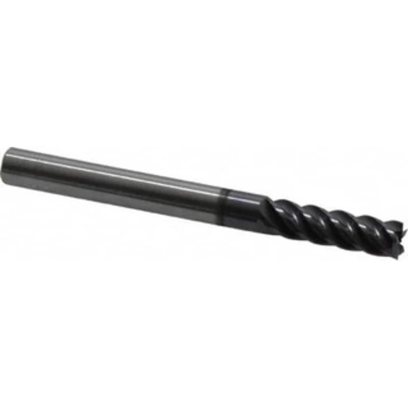 PROMAX Tools 3/16, 5/8 LOC, 3/16 Shank Diam, 2 OAL, 5 Flute, Solid Carbide Square End Mill Single End, AlTiN Finish, ...